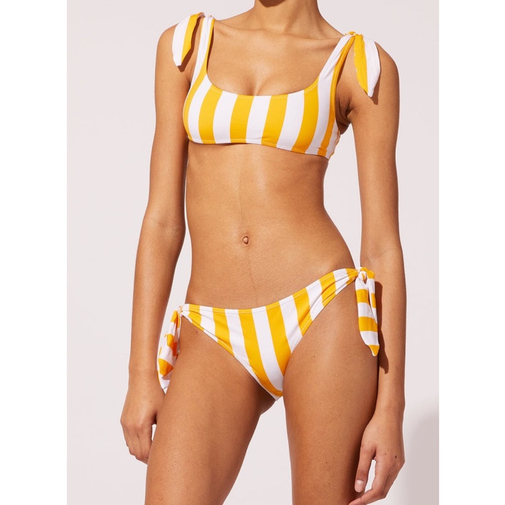 Solid & Striped - Yellow and White Bikini Set